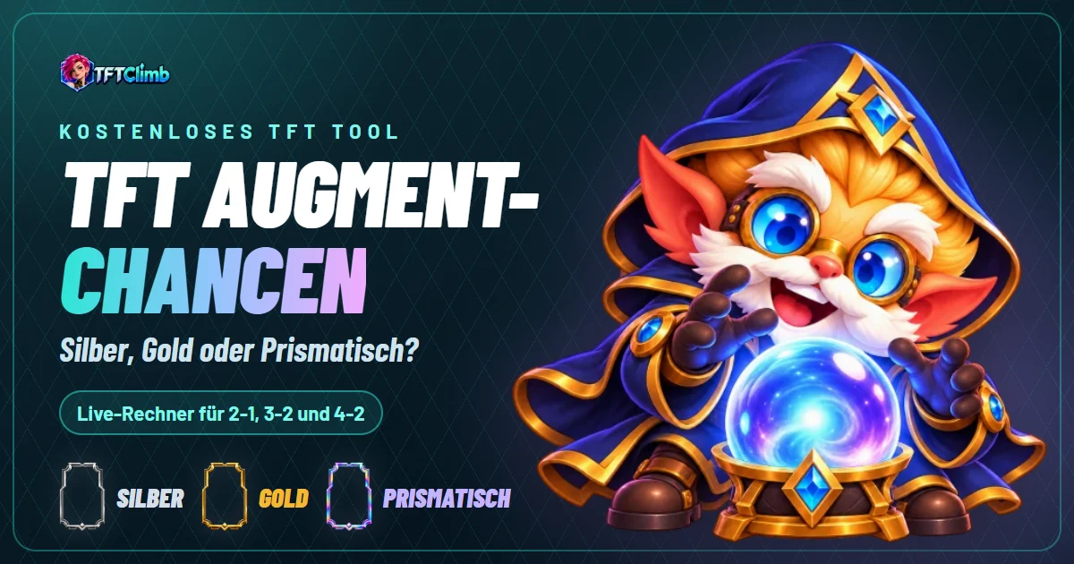 TFT Augment-Chancen: Silber, Gold oder Prismatisch – kostenloser Rechner von TFTClimb