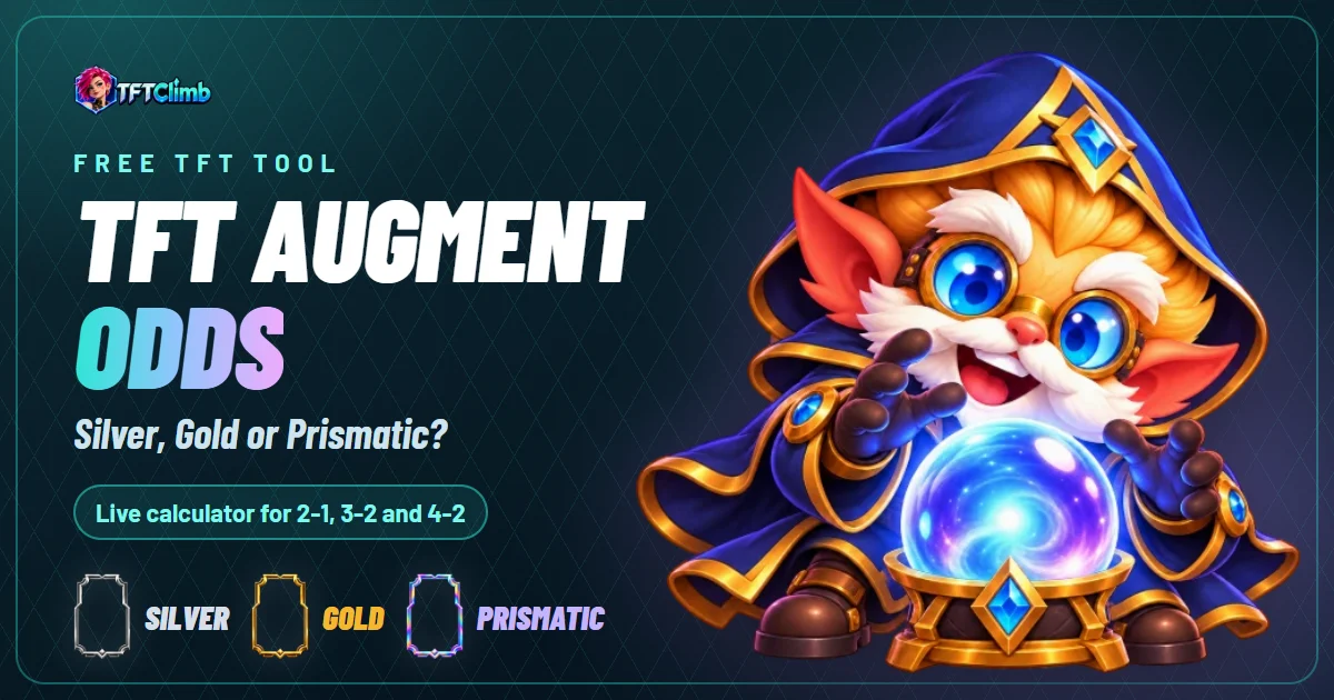 TFT augment odds: silver, gold or prismatic – free calculator by TFTClimb