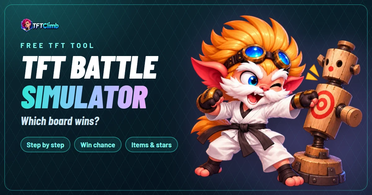 TFT battle simulator: which board wins? – free tool by TFTClimb
